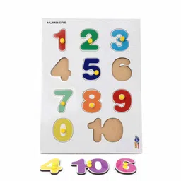 PLANET of Toys Wooden Number Knob Puzzle Toy Learning and Development Toys image 2