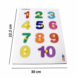 PLANET of Toys Wooden Number Knob Puzzle Toy Learning and Development Toys image 3