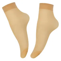 fete propz Women's & Girls (3 Pairs Pack) Skin Color Premium Sun Protection Nylon Ankle Socks image 2