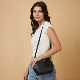 Caprese Women Holden Black Sling Bag (S)-image-16