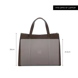 MIRAGGIO Brown Grace Tote Bag with Detachable Straps (Large) image 2