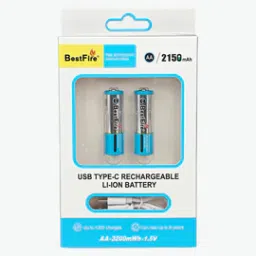 BestFire AA USB Type-C 2150mAh Rechargeable Li-ion Battery - 3200mWh(1.5V)-picture-14