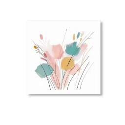 Nestroots Elegant Blooming Flowers Painting with White Floating Frame (Pack of 4) image 2