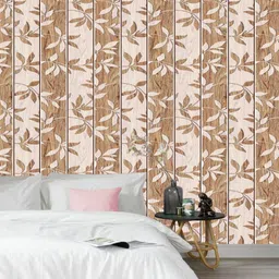 Jaamso Royals Brown Wood Design Self-Adhesive Wallpaper-image-82