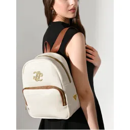 Lavie Signature Womens Off White Solid Conway Backpack (M)-picture-16