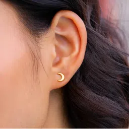 Shaya by CaratLane Over The Moon Studs in Gold Plated 925 Silver-picture-24