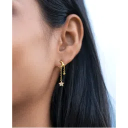 Shaya by CaratLane Magic In The Milky Way Earrings in Gold Plated 925 Silver-picture-18