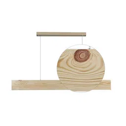 symplify Slimline 36 Beige Solid Wood Single Hanging Light image 5