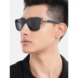 Carlton London Blue Toned with Polarised Lens Rectangle Sunglasses (CLSM510) image 1