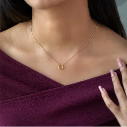 Shaya by CaratLane The Soulmate Circle Charm Necklace-picture-25