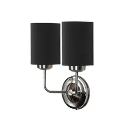 devansh Maddox Dual Black cotton Wall mounted Lamp with Steel Base image 1