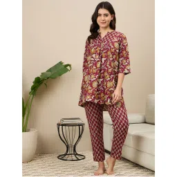 July Nightwear Cotton Kurti With Pyjama For Women (Set of 2)-picture-10