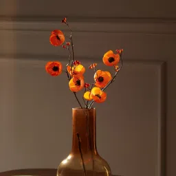 Pure Home + Living Orange Poppy Berry Artificial Flower-image-7