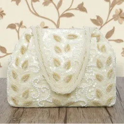 Peora Potli Bags Evening Bags Ethnic Bride Purse with White - P17W-picture-15