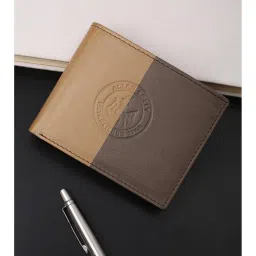 Allen Solly Men Beige Colorblock Leather Wallet-image-99