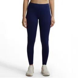 Jockey MW12 Women Tactel Microfiber Elastane Active Wear Leggings - Midnight Sail-image-1