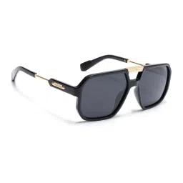 Voyage Unisex Wayfarer Polarized Sunglasses Black Lens with Black Frame (PMG6690) (55) image 1