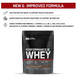 optimum nutrition on Optimum Nutrition (ON) Performance Whey Protein Powder, 24g Protein,1Kg (Chocolate Milkshake), Ultra-Filtered and Concentrated All-Whey Protein image 4