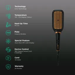 HAVELLS HS4211 Hair Straightener with Ionic Care (Black) image 3