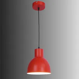 shoppeefry Opi Minimal Pastel Red Metal Single Hanging Light by SS Lightings image 2