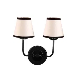 devansh Ash Dual White & Black cotton Wall mounted Lamp Iron Base image 3