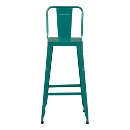globally indian Anar Metal Bar Stool in Blue Colour image 4