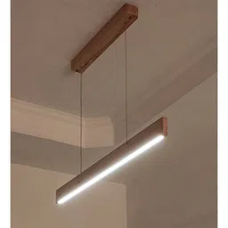 symplify Slimline 36 Beige Solid Wood Single Hanging Light image 2