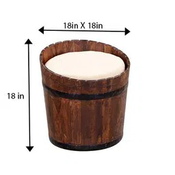 saffron arts & crafts Nilgiri Ottoman in Brown image 5