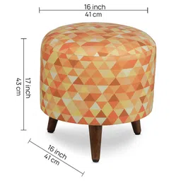 globally indian Arabella Solid Wood Ottoman image 5