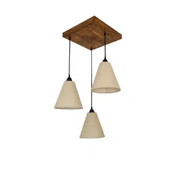 symplify Terzo Brown Solid Wood Cluster Hanging Light image 4