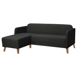 ikea linanäs 3-seat sofa, with chaise longue/Vissle dark grey-picture-24