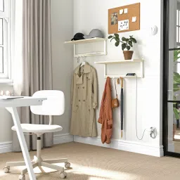 ikea skomakare Wall shelf, white/aspen, 65x26 cm image 5