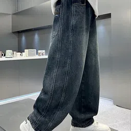 LULU & SKY Boys Wide Leg Mid-Rise Light Fade Stretchable Jeans image 5