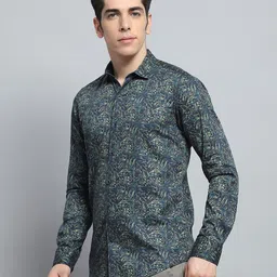 Monte Carlo Men Floral Opaque Printed Casual Shirt image 4