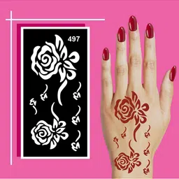 VOORKOMS Mehndi Stencil Sticker For Kids & Adults-picture-19