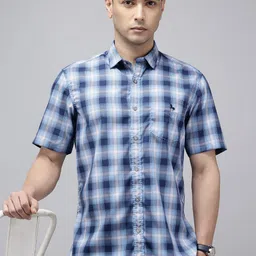 Van Heusen Pure Cotton Slim Fit Checked Casual Shirt-picture-20