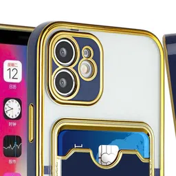Luxury Kase Solid iPhone 11 Electroplated Phone Case With Card Holder Back Case image 3