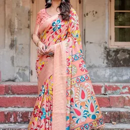 ALMAARI FASHION Warli Woven Design Art Silk Kanjeevaram Saree image 3