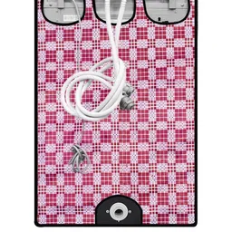 The Furnishing Tree Washing Machine Cover Checkered Pattern Magenta Compatible for Whirlpool 7.5 Kg image 4