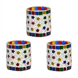 1ST TIME White & Red 3 Pieces Cylindrical Shaped Candle Holders-picture-39