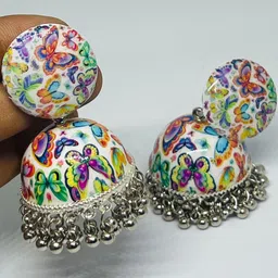 szn Printed Jhumki Dome Shape Earring-picture-29