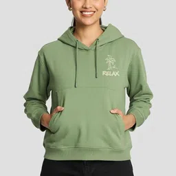 Bene Kleed Women Printed Hooded Sweatshirt image 5