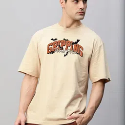 Moda Rapido Men Typography Printed Pure Cotton Bio Finish Oversized T-shirt image 5