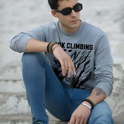 R.Code by The Roadster Life Co. Men Printed Sweatshirt image 2