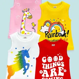 KUCHIPOO Girls 4 Printed Applique T-shirt-picture-36
