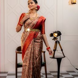 Vastravatika Floral Woven Design Zari Kanjeevaram Saree-picture-37