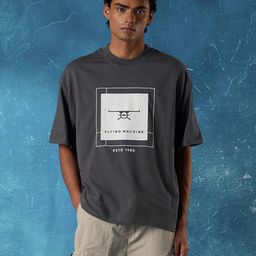 Flying Machine Men Graphic Printed Round Neck Cotton Oversized T-shirt-picture-43