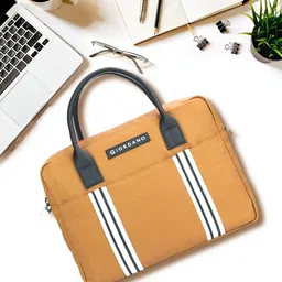 GIORDANO Unisex Striped Laptop Bag with Detachable Strap-picture-17