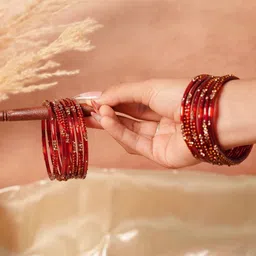 THE GOLDEN CASCADE Set Of 12 Beaded Bangle image 2