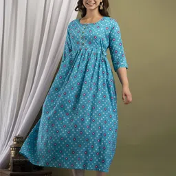 mad fury Print Maternity Maxi Dress-picture-40